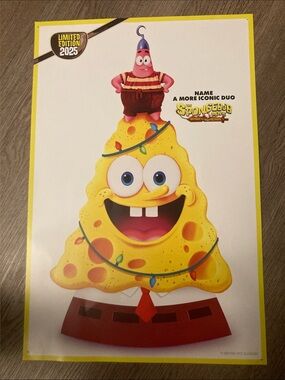 Limited Edition 2025 SpongeBob Squarepants Movie Poster 18”x12”